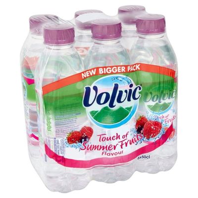 Volvic Touch of Fruit Summer Fruits (6x500ml) - Pack of 2