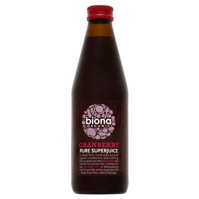 Biona Organic Pure Cranberry Superjuice (330ml) - Pack of 6