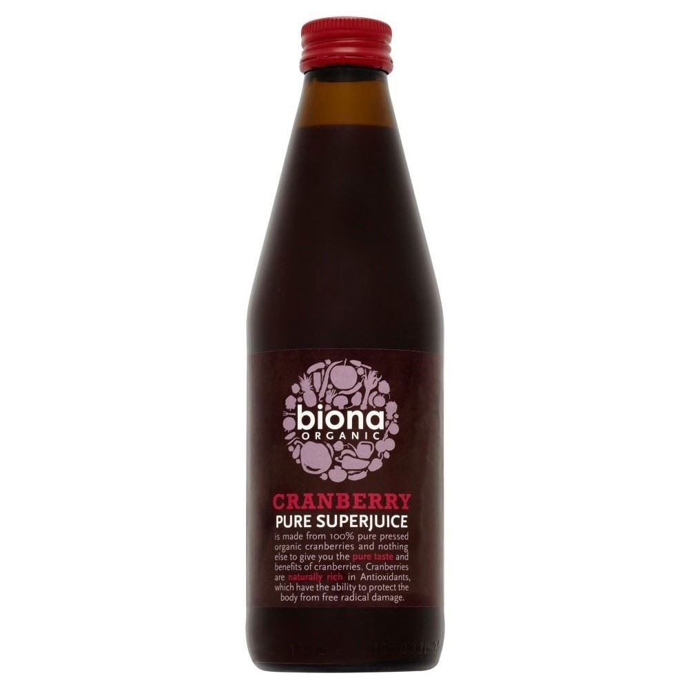 Biona Organic Pure Cranberry Superjuice (330ml) - Pack of 6