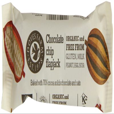 Doves Farm Gluten Free Chocolate Chip Flapjack Bar 35g (Pack of 9)