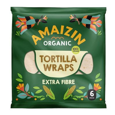 Amaizin Organic Extra Fibre Tortilla Wraps 240g