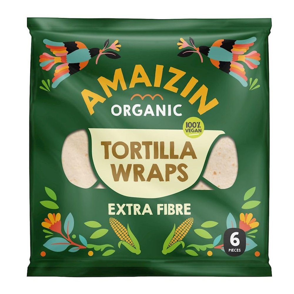 Amaizin Organic Extra Fibre Tortilla Wraps 240g