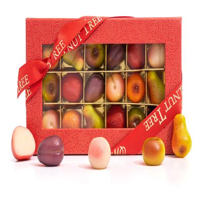Walnut Tree Marzipan Fruits Gift Box Made from Real Almonds Handpacked in the UK Great Taste Award Winner Suitable for Gluten-Free Diets Luxury Gift Selection, Birthday, Anniversary, 190g