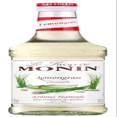 MONIN Premium Lemongrass Syrup 700ml for Cocktails and Mocktails. Vegan-Friendly, Allergen-Free, 100 Percent Natural Flavours and Colourings