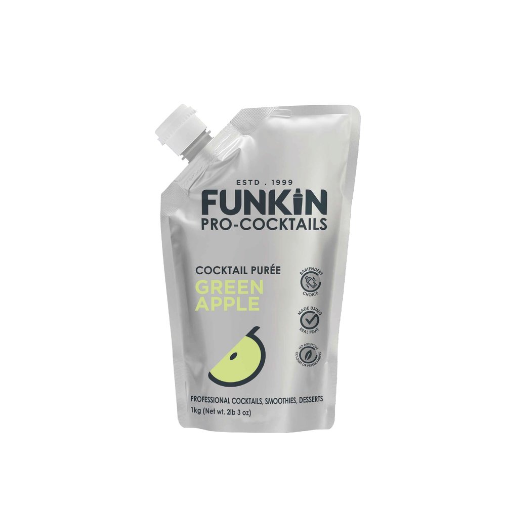 Funkin Pro Apple Fruit Puree for Cocktails, Cooking & Baking, Real Fruit Cocktail Ingredients, 1kg Mixer