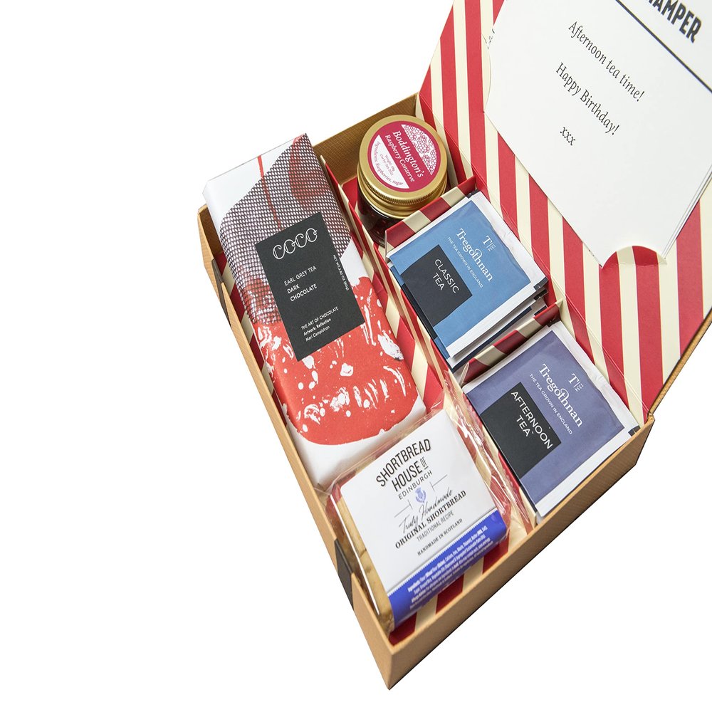 Afternoon Tea Letterbox Hamper - All British Produce - Includes The only Tea Grown in The British Isles - Simple delivery Through The Letter Box