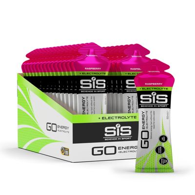 Science in Sport Go Isotonic Energy Gel with Electrolyte, Gels for Running/Cycling, Rasberry, 60 ml (30 Pack)