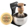 Anbbas Badger Shaving Brush Arcylic Brush Holder Stand with Stainless Steel Bowl and Gift Shaving Soap for Men view 1