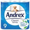 Andrex Classic White Toilet Tissue, 9 Rolls view 1