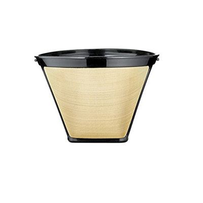 One-All Gold Tone Filter Permanent, Universal Fits Most Coffeemakers Stainless Steel Mesh 12 Cup Cap