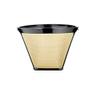 One-All Gold Tone Filter Permanent, Universal Fits Most Coffeemakers Stainless Steel Mesh 12 Cup Cap view 1