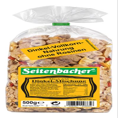 Seitenbacher Msli 100% Spelt I whole grain I wheat free I no added sugar (1 x 500 g)