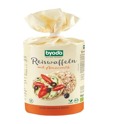 Byodo Organic Rice Waffles with Amaranth 100 g (2 x 100 g)