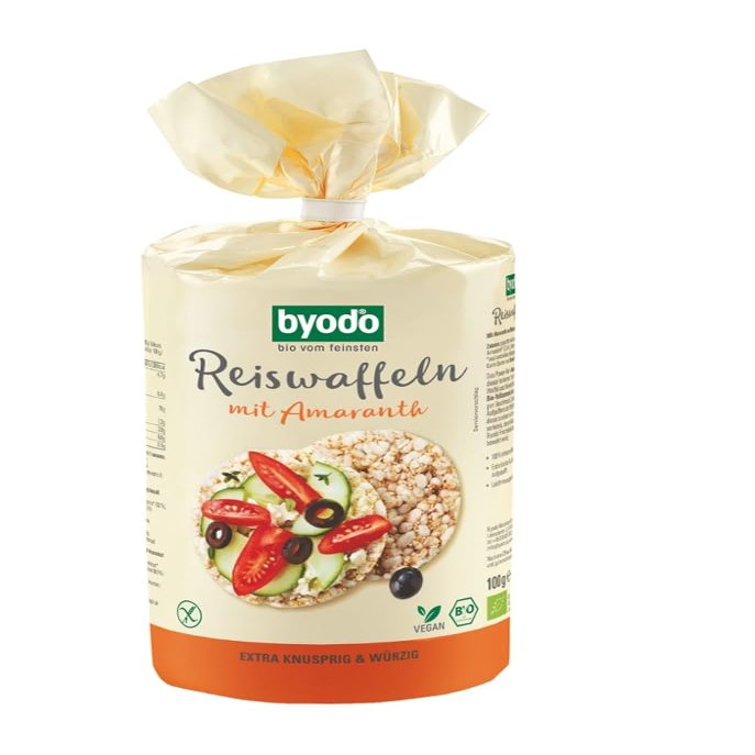 Byodo Organic Rice Waffles with Amaranth 100 g (2 x 100 g)