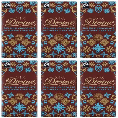 Divine | Milk Choc Toffee & Sea Salt | 15 x 6 x 90g