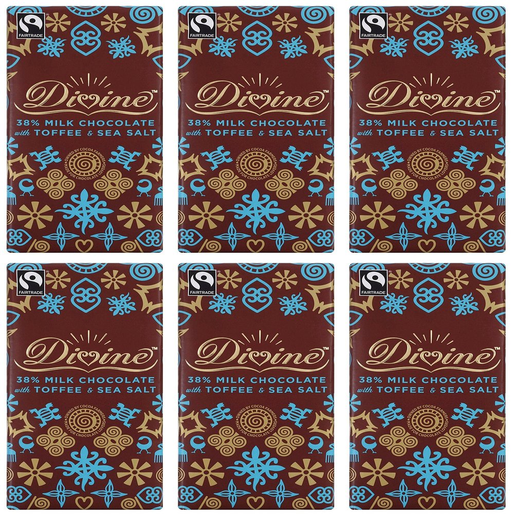 Divine | Milk Choc Toffee & Sea Salt | 15 x 6 x 90g