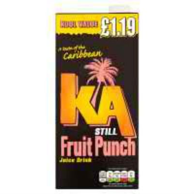 KA Still Fruit Punch Juice Drink 1.19 1 Litre Case of 12