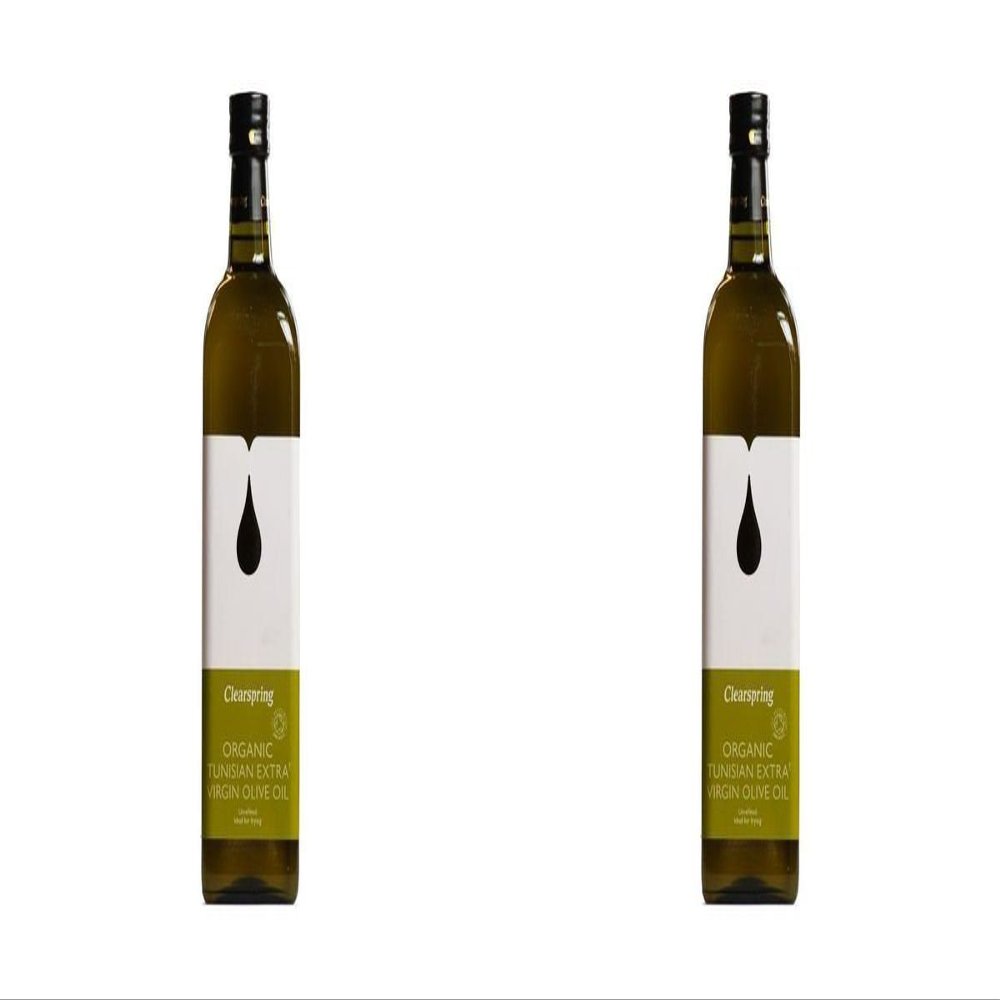 (2 PACK) - Clearspring Extra Virgin Tunisian Olive Oil - Organic| 1 Ltr |2 PACK - SUPER SAVER