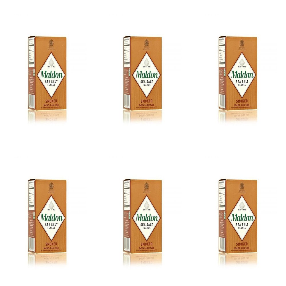 (6 PACK) - Maldon Sea Salt - Smoked| 125 g |6 PACK - SUPER SAVER - SAVE MONEY