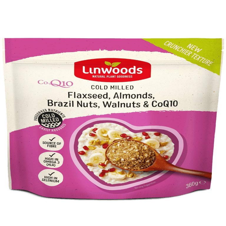Linwoods Flaxseed Almond Brazil Nut Walnut Coq10 360g 12 Pack