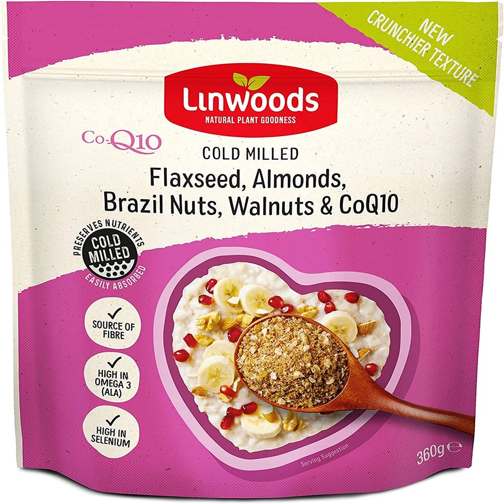 Linwoods Flaxseed Almond Brazil Nut Walnut Coq10 360g 10 Pack