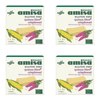 (4 PACK) - Amisa Quinoa Fibre Plus Crispbread| 100 g |4 PACK - SUPER SAVER