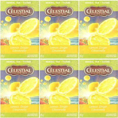 (6 Pack) - Celestial Lemon Zinger| 20 x 6 Bagsx |6 Pack