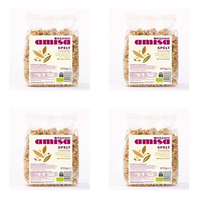 (4 Pack) Amisa Organic Spelt Crunchy| 375 g |4 Pack