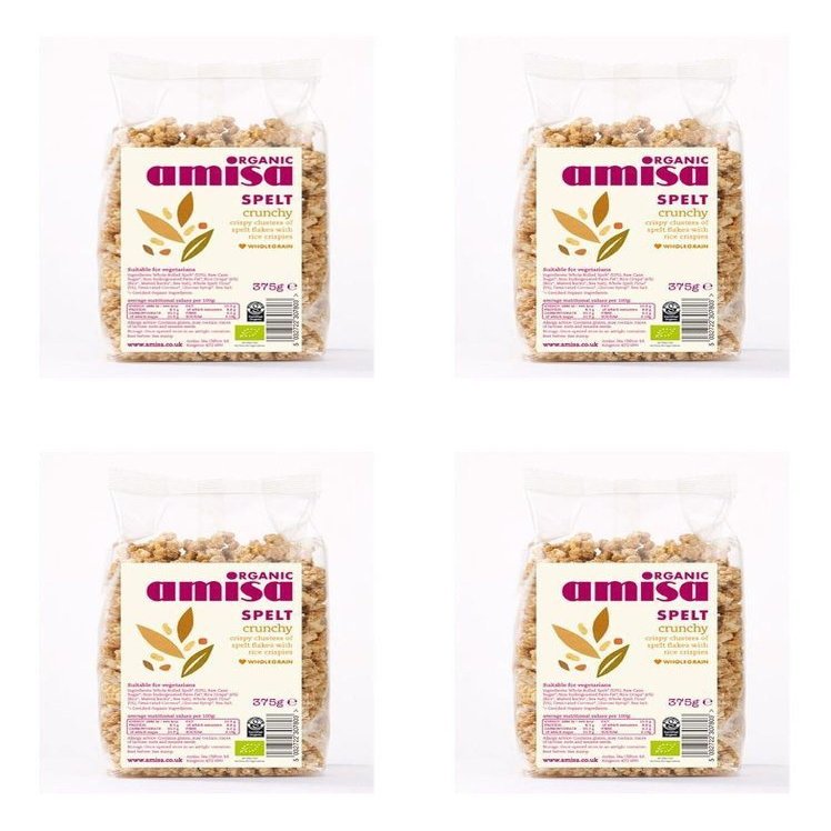 (4 Pack) Amisa Organic Spelt Crunchy| 375 g |4 Pack