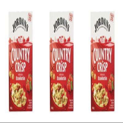 (3 PACK) - Jordans Country Crisp - Strawberry Clusters| 500 g |3 PACK - SUPER SAVER