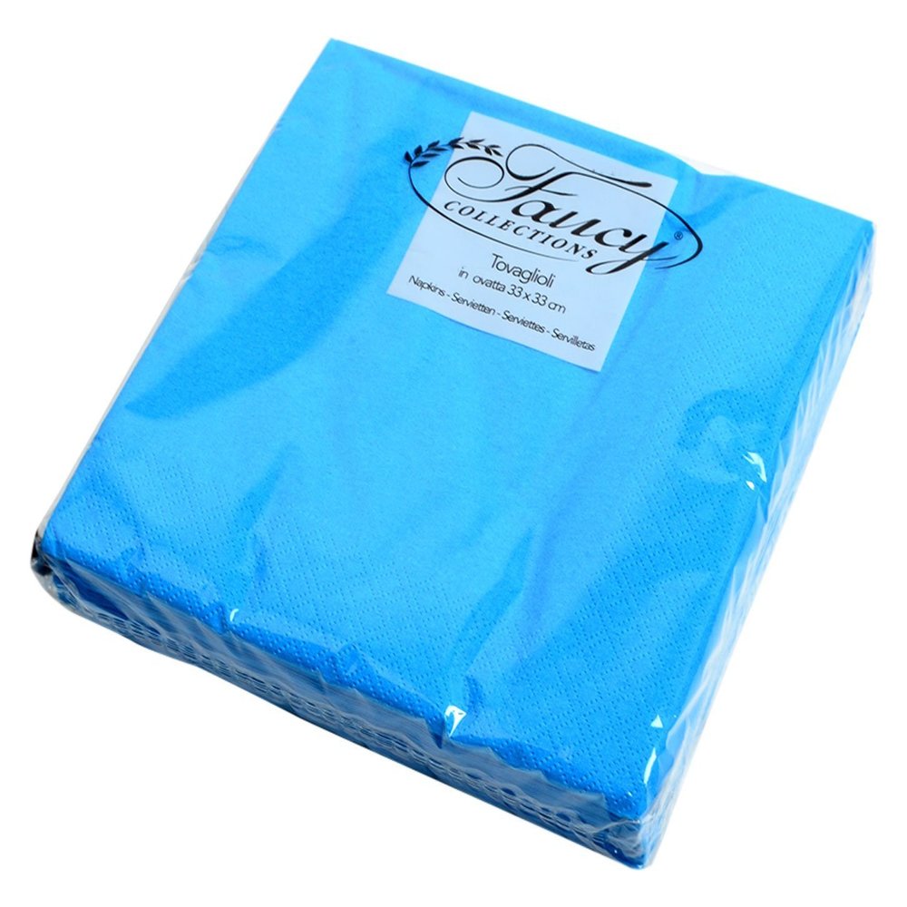 Givi Italia 62248 25 Napkins Cm.33X33 Turquoise, Mulit Colour, 33 x 33 cm