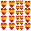 12 Edible Flag Design Cake Decorations Plus 12 Smaller Heart Toppers: Spain view 2