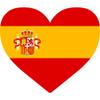 12 Edible Flag Design Cake Decorations Plus 12 Smaller Heart Toppers: Spain view 3
