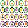 24 Edible Pre-Cut Wafer Round Cake Toppers: Halloween Monsters view 2