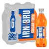 IRN-BRU Sugar Free Fizzy Drink Bottles, 500 ml, (Pack of 6) view 1