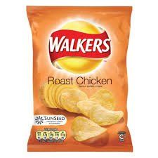 Walkers Roast Chicken Box of 32 bags (32.5g Bags)