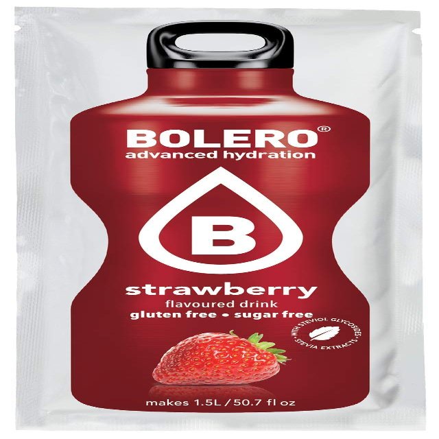 Bolero Essential Hydration Sugar Free Fruit Drink Strawberry 12 Sachets