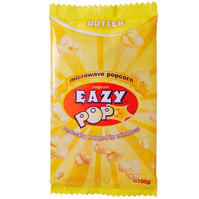 Eazy Pop Butter Microwavable Popcorn, 16 x 100g