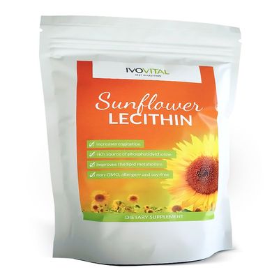 Sunflower Lecithin Powder, IVOVITAL Non-GMO and Soy Free (600 g)