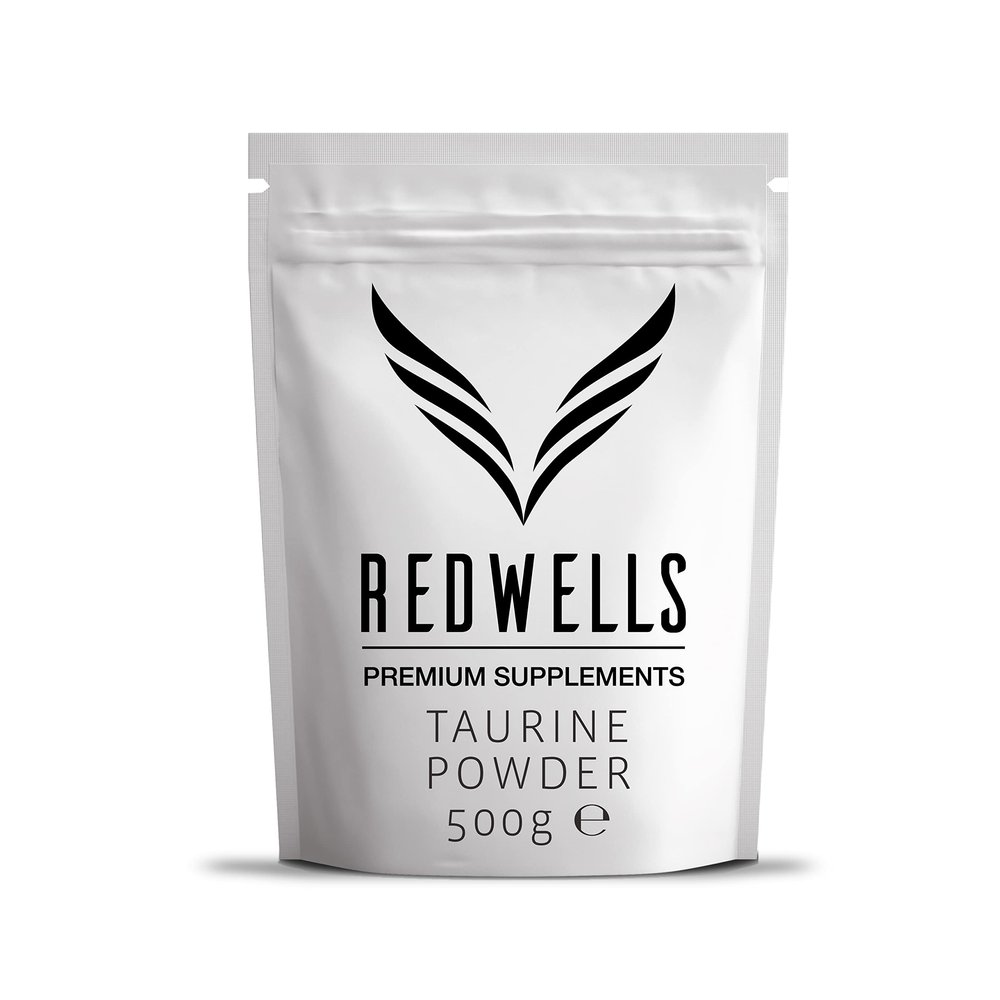 Taurine Powder REDWELLS No Additives Amino Acid GMO Free Vegan - 500g Pack