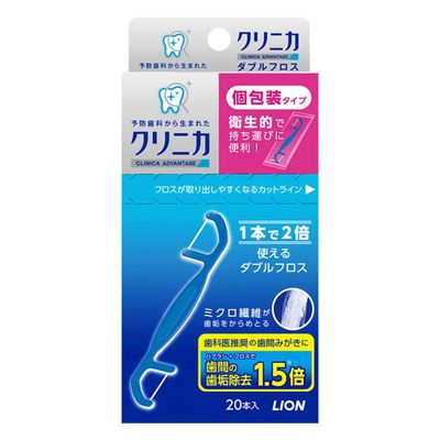 Tooth Care Lion Clinica Dental Double Floss - 20pieces (Green tea Set)