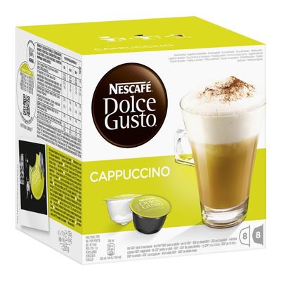 5 X Nescafe Dolce Gusto Cappuccino 16 Capsules 100g