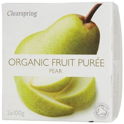 12 Pack of Gluten Free Clearspring Fruit Puree Pear 2 X 100 g