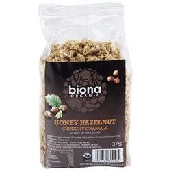 6 Pack of Biona Organic Honey Hazel Crunchy 375 g