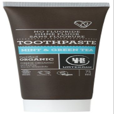 6 Pack of Urtekram Mint with Green Tea Toothpaste 75 ML