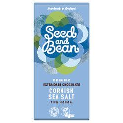 8 Pack of Seed & Bean Organic Sea Salt Dark Bar 85 g