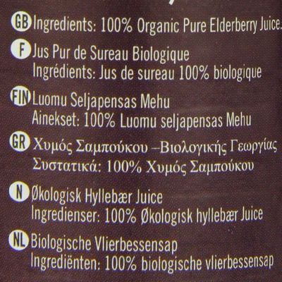 6 Pack of Gluten Free Biona Organic Elderberry Super Juice 330 ML