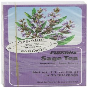 12 Pack of Gluten Free Floradix Sage Organic Herbal Tea 15 Bag