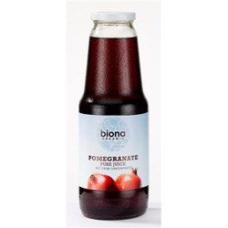 6 Pack of Gluten Free Biona Pure Pomegranate Juice 1000 ML