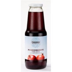 6 Pack of Gluten Free Biona Pure Pomegranate Juice 1000 ML